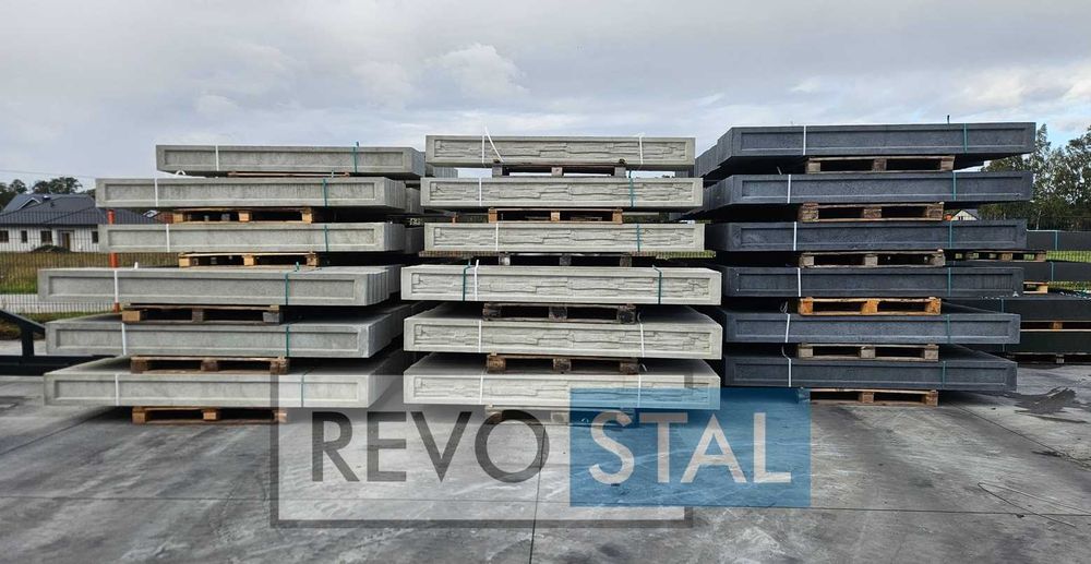 Podmurówka betonowa płyta szara grafitowa wibroprasa cokolik panele