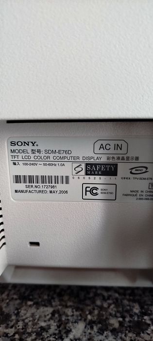 Monitor Sony 17 polgadas