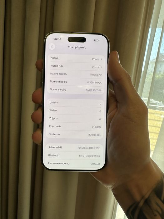 Iphone Air 256Gb Stan bdb