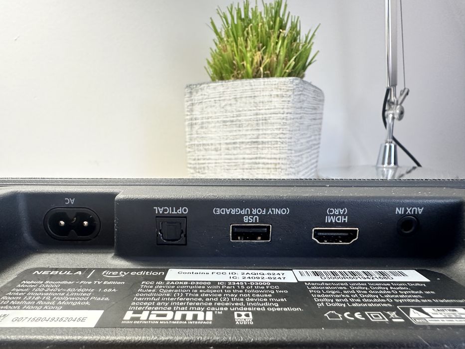 Soundbar Anker Nebula 2.1 HDMI Bluetooth 4K HDR Subwoofer netflix