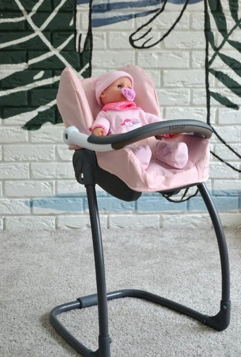 Стульчик для кормления,автокресло, переноска,качеля смоби smoby  для куклы беби борн baby born