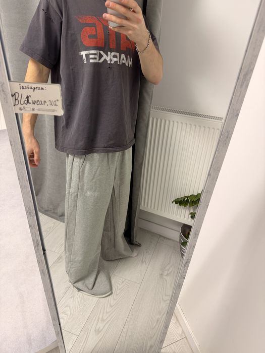 штаны Vetements baggy sporty grey pants acne studios nofaith