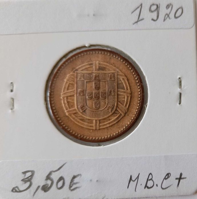 3 Moedas de 2 Centavos da 1ª República portuguesa ( Bronze )