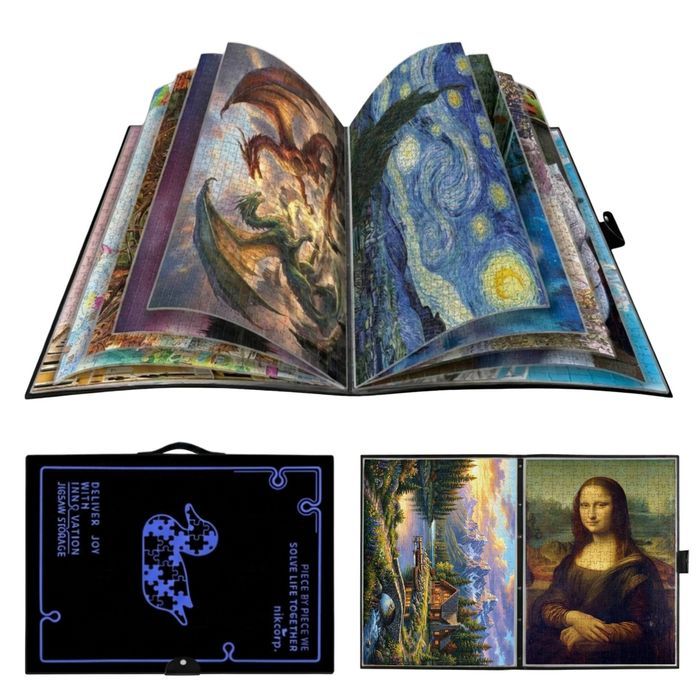Organizer na puzzle 1000 el. PP, czarny, 20 przegródek