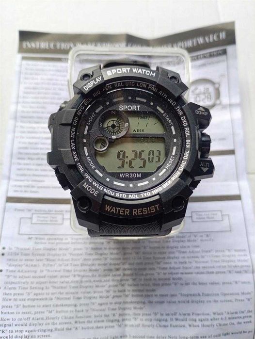 Годинник наручний спортивний мілітарі Sport watch water resist
