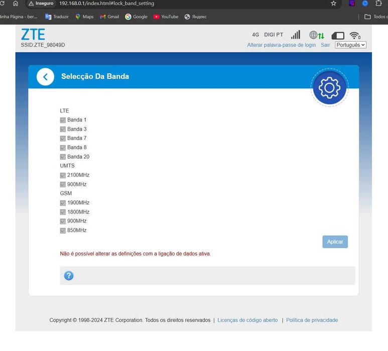 ZTE 4G MF283U Router SIM
