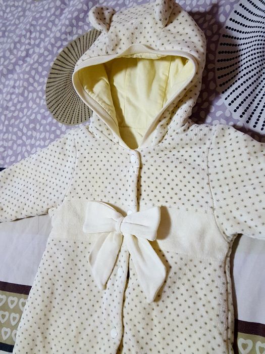 Красивейший человечек слип комбинезон велюр утеплённый синтепоном60-64