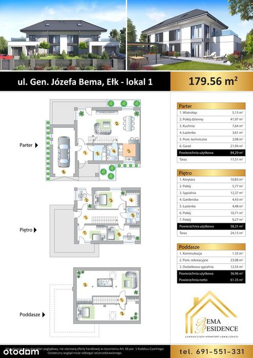 Nowy dom 179,56 m² W EŁKU | garaż • ogród • 2 tarasy