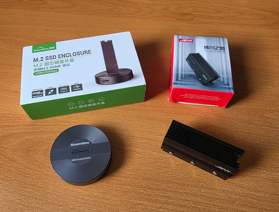 Blueendless stacja dokująca USB4 40 Gb/s do dysków M.2 NVME + radiator