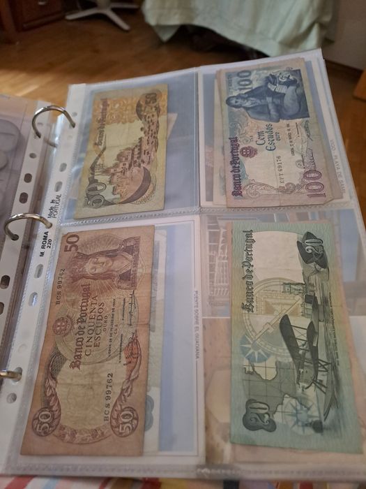 Moedas  e notas antigas