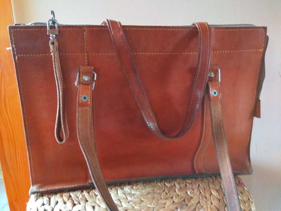 Torba duża , skórzana, A4