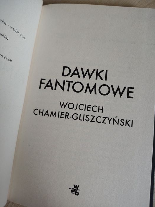 Książka "Dawki Fantomowe" W. Chamier -Gliszczynski