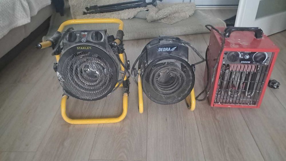 Nagrzewnice elektryczne Stanley i Dedra 2000W / 3000W – sprawne