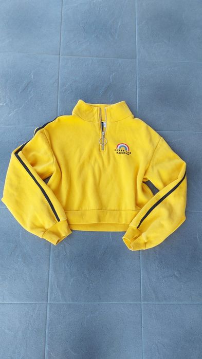 Bluza krótka zamek stójka XS 34 H&M