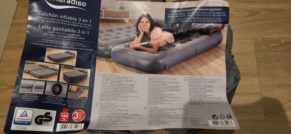 Colchão de ar duplo (solteiro ou casal)