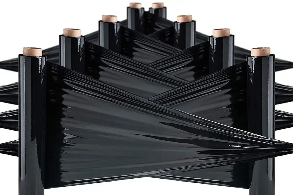 Стрейч пленка черная 500 мм - (20 мкм), 2,2 кг