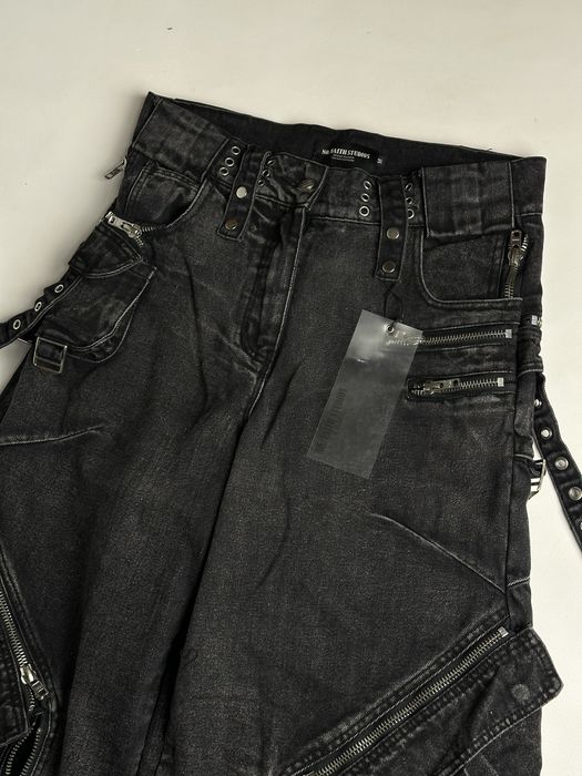 NFS NO FAITH STUDIOS baggy faded джинсы широкие черные opium
