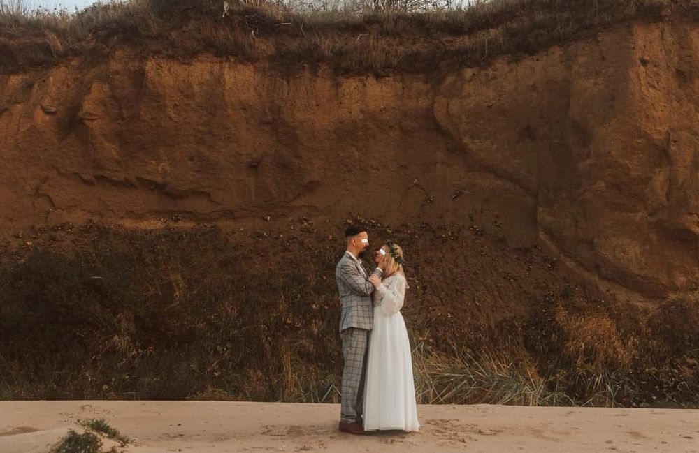 Suknia ślubna boho rustykalna rozmiar M