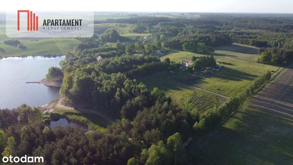 Działki wśród natury las jezioro plaża staw Miastk