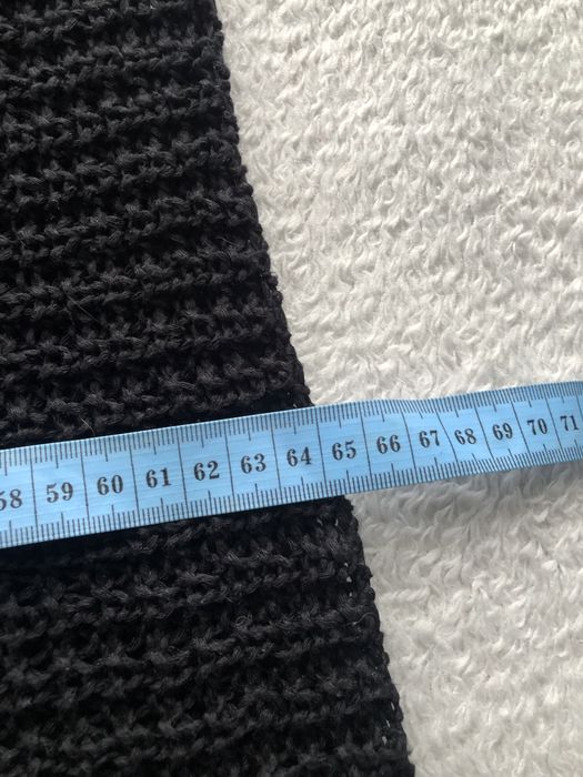 Czarny sweter OVERSIZE | Ażurowy splot | Made in Italy