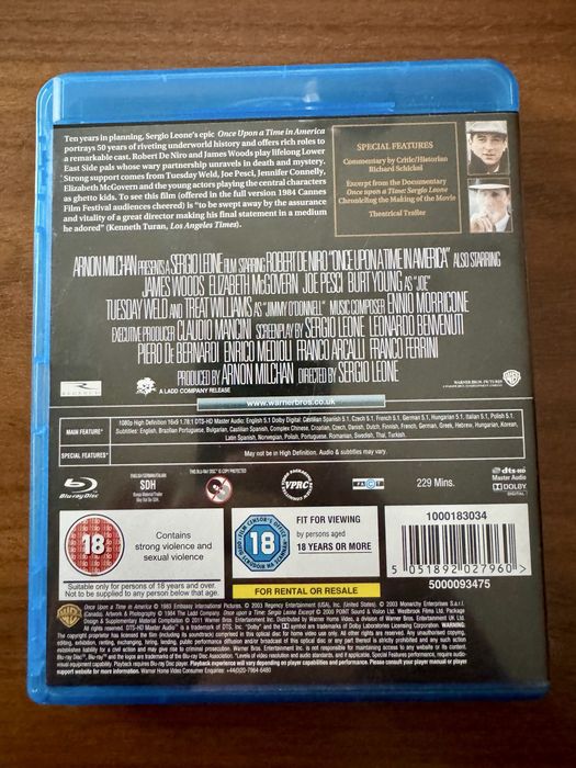 Once upon a time in America blu ray Sergio Leone Robert de Niro