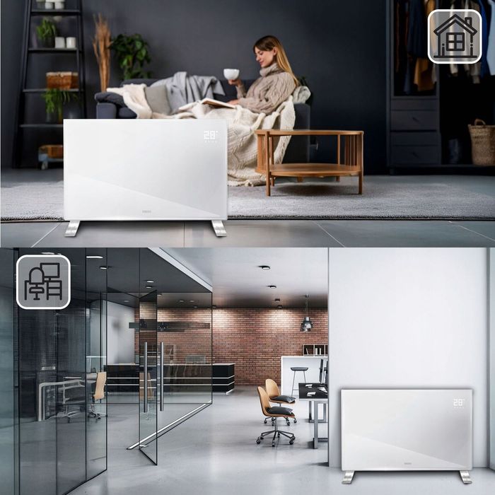 Grzejnik Elektryczny Szklany 2400w Energooszczędny Led+wifi Premium fv