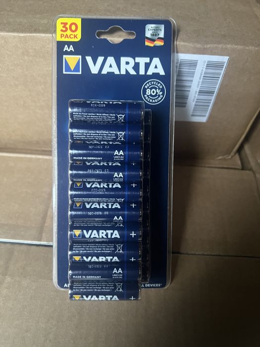 Батарейки 30 шт Varta Варта R6 R3 AA i AAA  ALKALINE