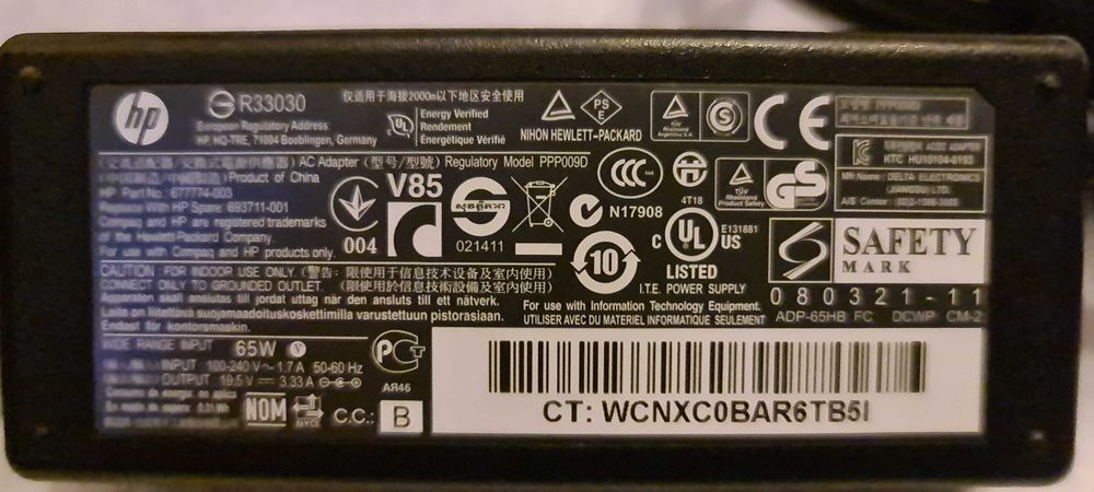 Transformador HP Original 65W - Modelo 677774/003