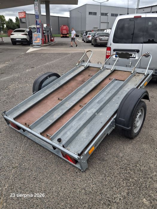 Przyczepka Samochodowa 3 Moto Quad Resor Przyczepa Motorwa Platforma Uchylna
