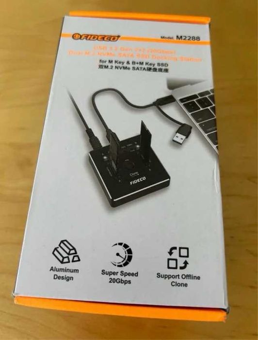 Cloner SSD FIDECO M2288 NVMe SATA 20 Gbps
