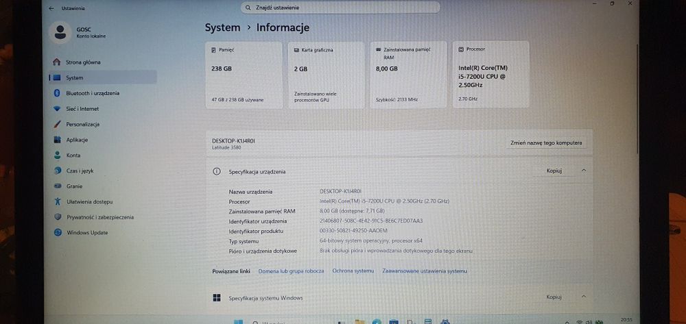 Laptop komputer DELL
