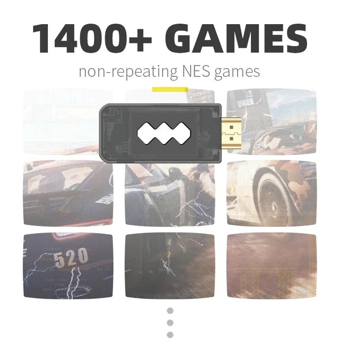 Consola retro com 1400 jogos