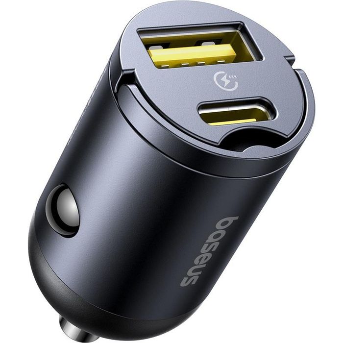 Baseus ładowarka samochodowa PD Mini Tiny Star 1x USB-C 1x USB 30W czarna
