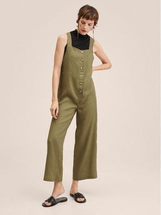 Kombinezon lniany na guziki Mango S