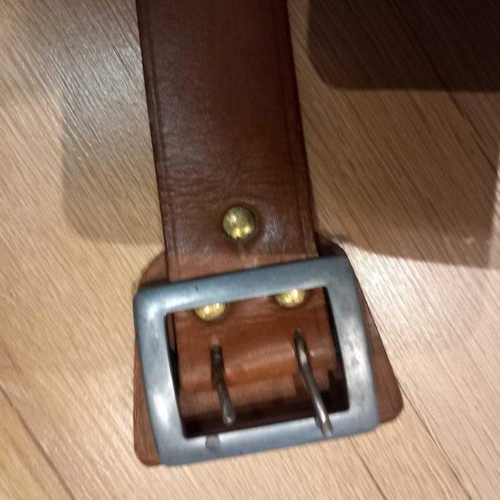 Skórzany pas podoficerski- PRL 114 cm.
