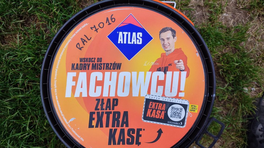 Tynk silikonowy Atlas - kolor RAL 7016