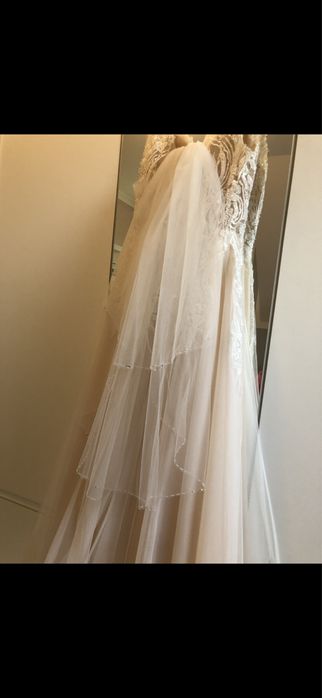 Welon ślubny krótki