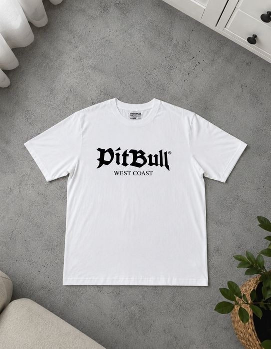Koszulka Męska Pit Bull West Coast T-Shirt Klasyczne Logo Biała