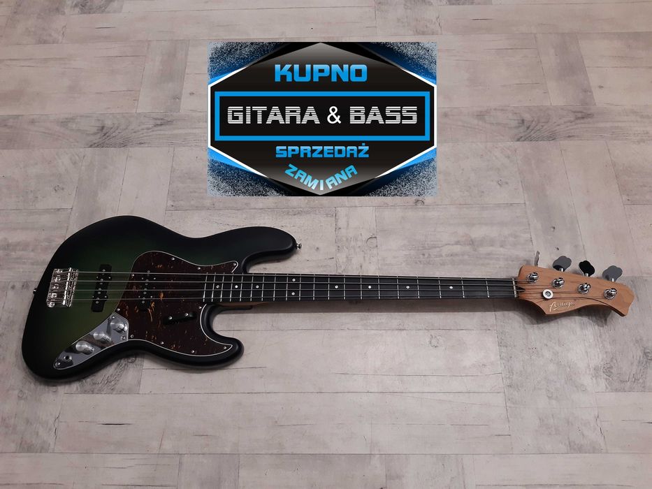 Gitara Basowa Auriga Jazz Bass-transparent green burst-wysyłka-zamiana