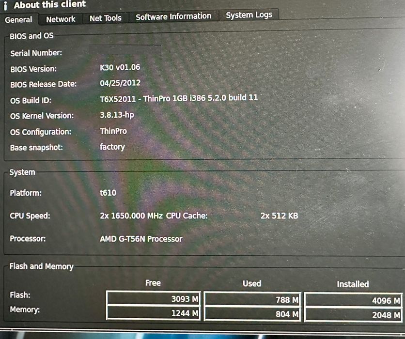 Тонкий клієнт HP T610 AMD G-Series  2GB RAM 1GB/4GB FLESH