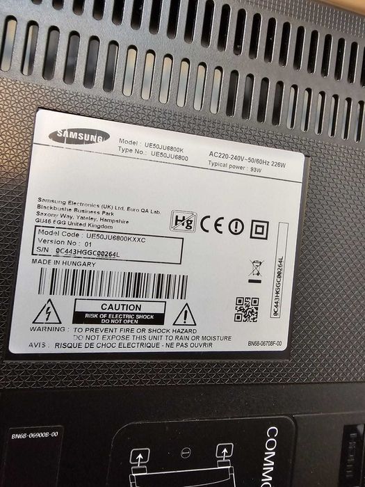 Samsung UE50JU6800K  (50") 4K Ultra HD Smart TV