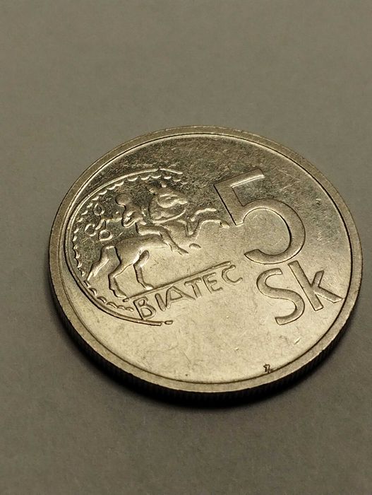 Słowacja 5 koron 1993r. idealny stan