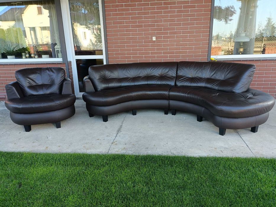 Sprzedam narożnik ze skóry-Skóra -skórzany –skórzana -skórzane