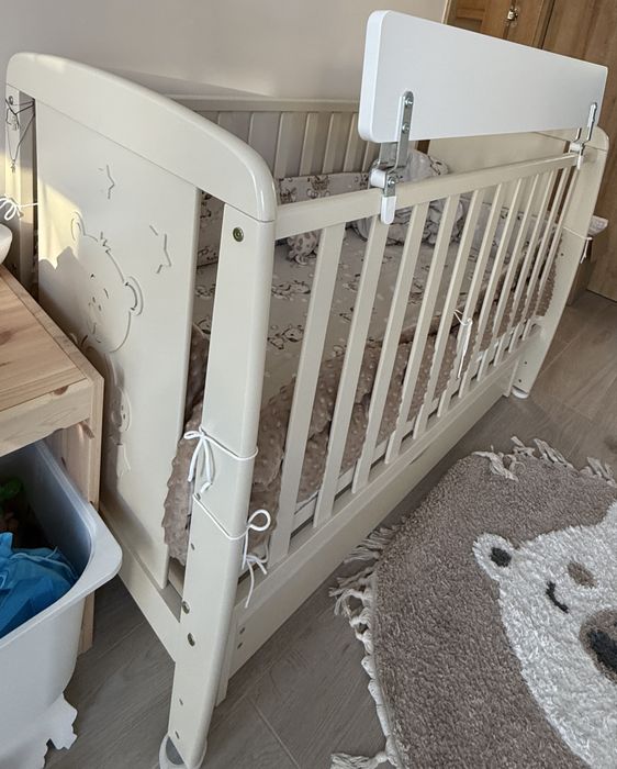 Łóżeczko dziecięce z szufladą kołyską Taddy 60x120cm