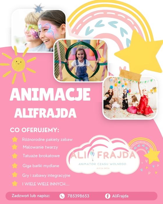 Animator Animacje dla dzieci ALIFRAJDA