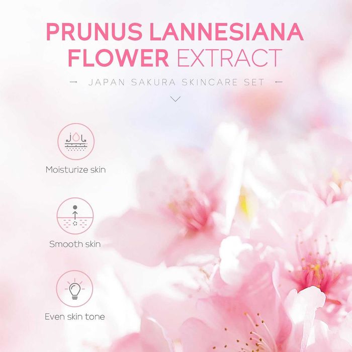 Zestaw do Twarzy Sakura 5el Prezent dla niej Serum Krem Tonik