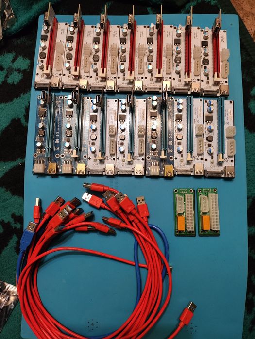 Riser PCIE164P райзер пк для відео карти sata usb 3.0 molex рейзер
