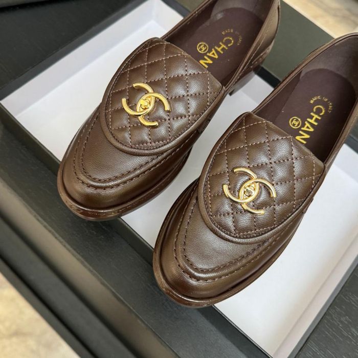 Mokasyny Chanel Brown Leather