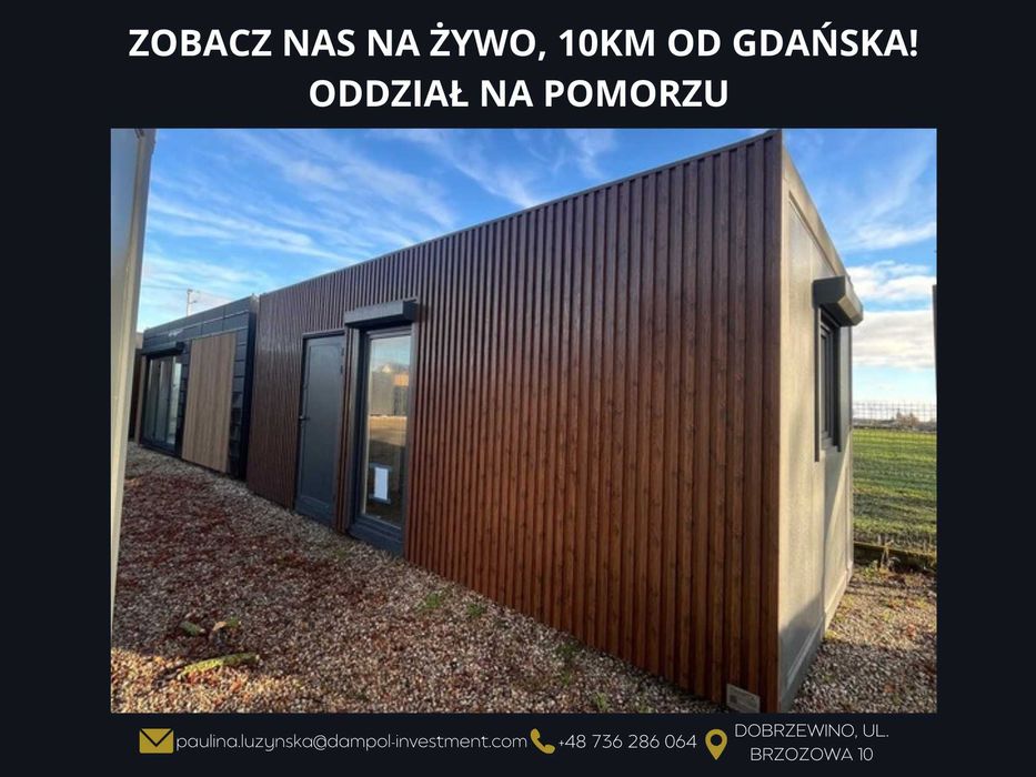 Nowoczesny Domek całoroczny 7X3/21m2/biuro/sklep/mobilny/letniskowy