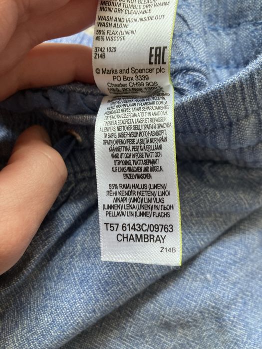 Lniane spodnie Marks & Spencer